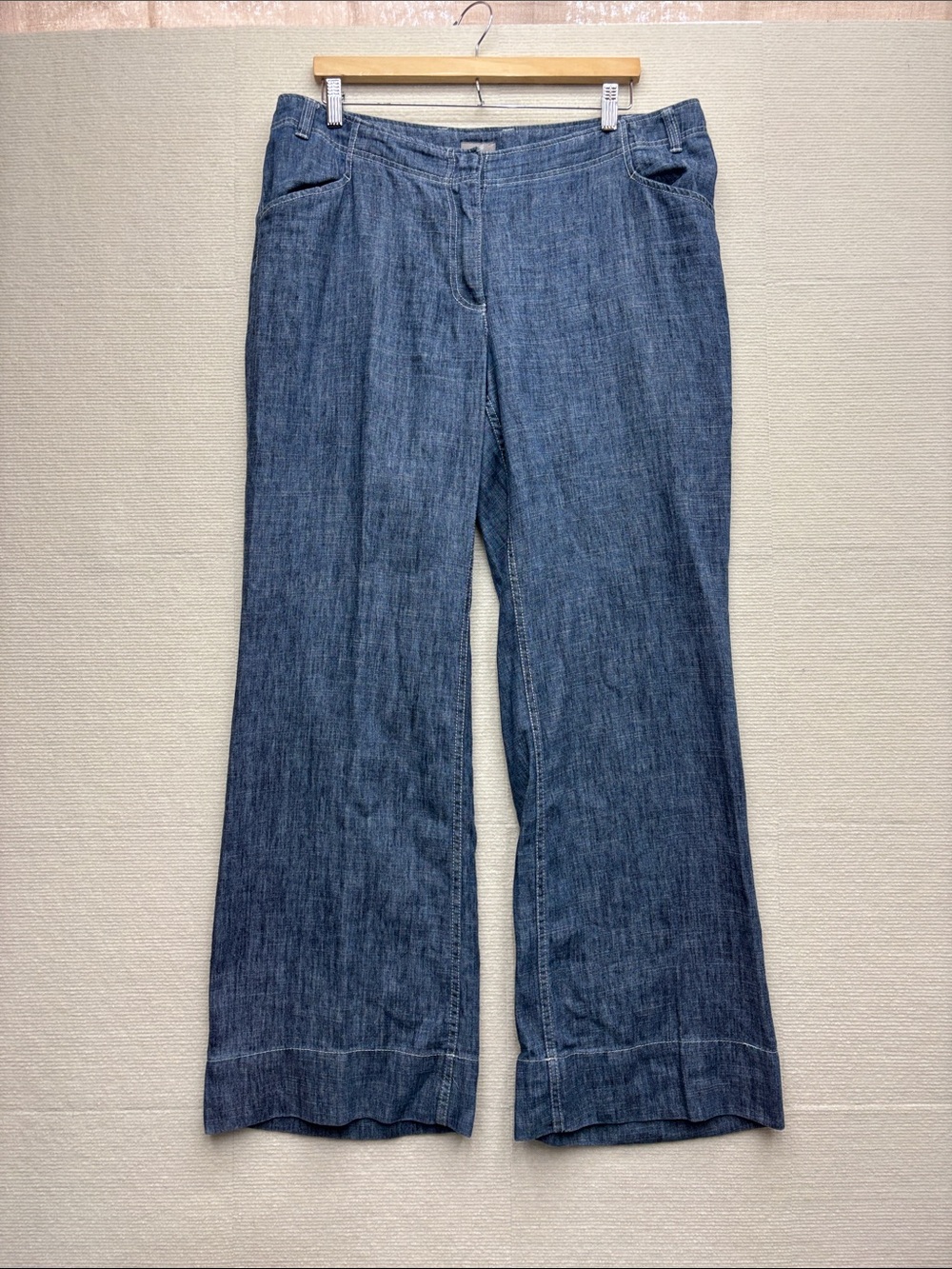 J Jill | 16 linen blend pants Women’s Wide-Leg Denim Jeans - Blue - Picture 1 of 6
